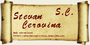 Stevan Cerovina vizit kartica